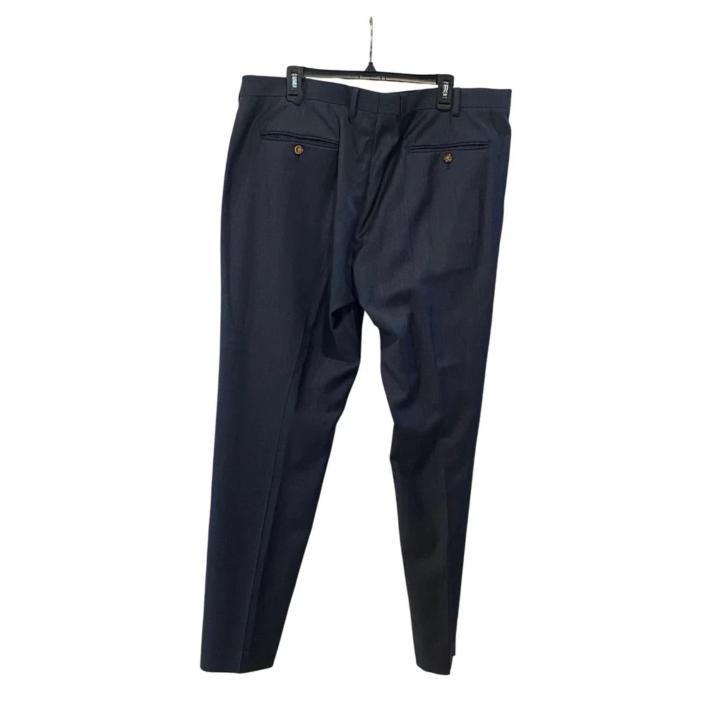 J.Crew Thompson Slim Fit Navy Blue Textured Dress Pants Mens 38x32 Slacks